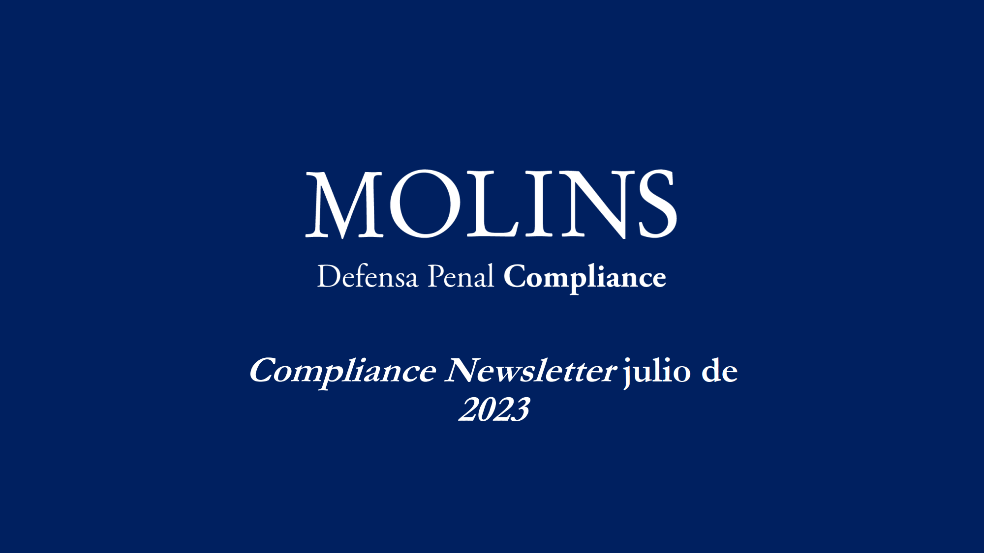 Compliance Newsletter 2023